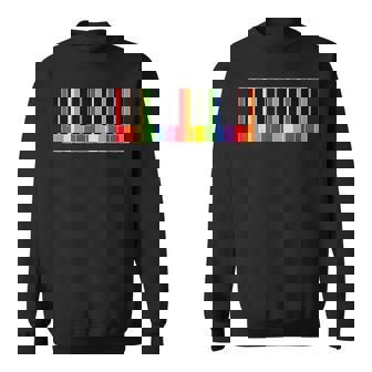 Clavier De Piano Lgbt Drapeau Equality Pride Sweater e - Cadeauxyz