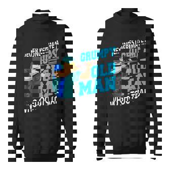Clay Pigeon Trap Shooting Flying Grandfather Sweatshirt - Monsterry