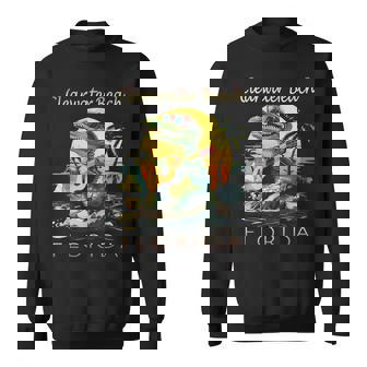 Clearwater Beach Florida Vacation Cute Alligator Souvenir Sweatshirt - Monsterry
