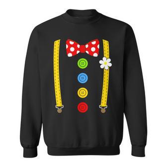 Clown Costume Braces Fancy Dress Carnival Sweatshirt - Geschenkecke