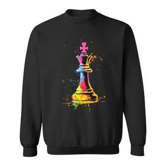Colorful Chess Piece Chess Player Sweatshirt - Thegiftio UK