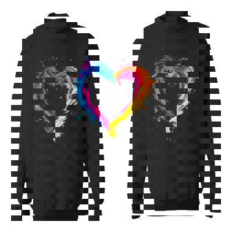 Colorful Heart Love Valentines Day Sweatshirt - Seseable