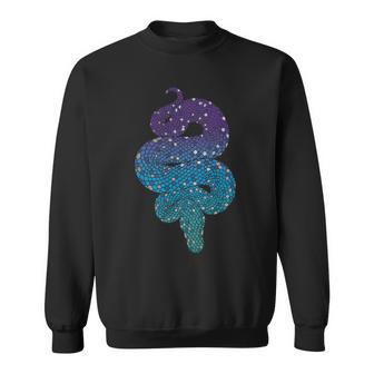 Colorful Silver Abstract Snake Scale Art Premium Sweatshirt - Monsterry