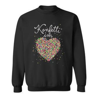 Confetti In Heart Fancy Dress Carnival Confetti Costume Red Sweatshirt - Geschenkecke