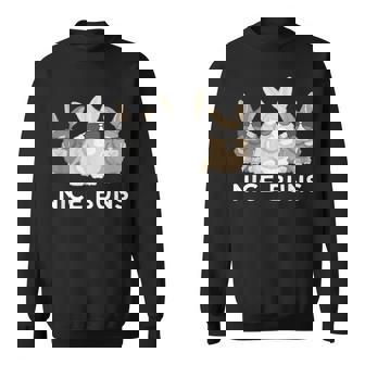 Cool Bunny Nice Buns Rabbit Herd Sweatshirt - Monsterry