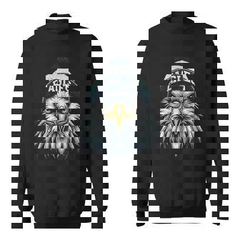 Cool Face Eagle Vintage Eagles Flying Bird Sweatshirt - Monsterry