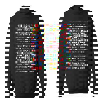 Cool Flags Of The World Countries International Flags Travel Sweatshirt - Monsterry