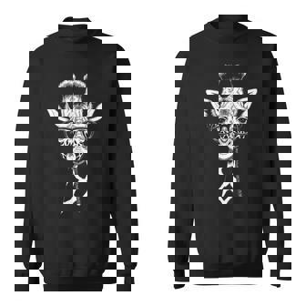 Cool Giraffe Graphic Casual Summer Cute Animal Lover Sweatshirt - Monsterry