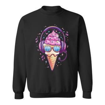 Cool Ice Cream With Sunglasses I Ice Cream Sweatshirt - Geschenkecke