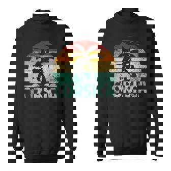 Corsica Retro Palm Tree Vintage Sunset Souvenir Vacation Sweatshirt - Thegiftio UK
