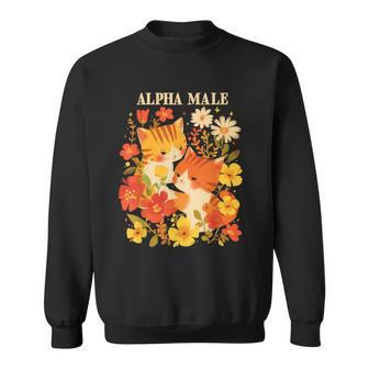 Cottagecore Coquette Oddly Specific Alpha Male Cats Sweatshirt - Geschenkecke