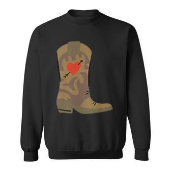 Cowboy Boots With Heart Sweatshirt - Geschenkecke