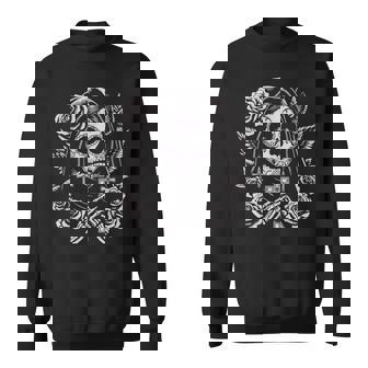 Crâne Santa Muerte Faucheuse Sweater e - Cadeauxyz