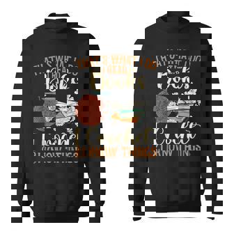 Crocheting Reading Books Crocheter Crochet Sweatshirt - Thegiftio UK
