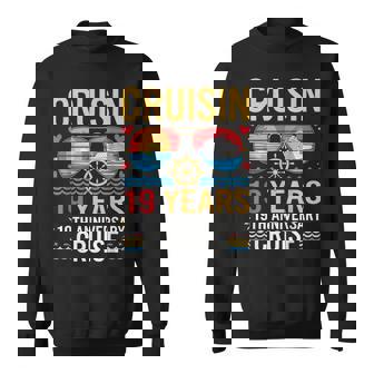 Cruisin Through 19 Years 19Th Wedding Anniversary Couples Sweatshirt | Mazezy