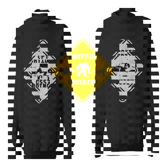 Cryptid Crossing Yield Road Sign Nessie Bigfoot Hodag Sweatshirt - Monsterry