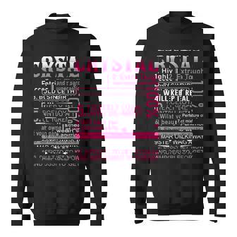 Crystal Name Personalized Crystal First Name Sweatshirt - Monsterry
