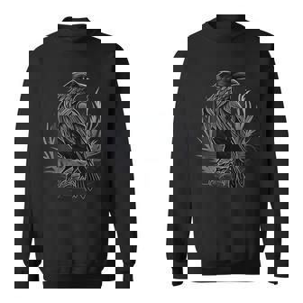 Cuervo Negro Gótico Con Estampado De Cuervo Camisa de entrenamiento - Regaloses