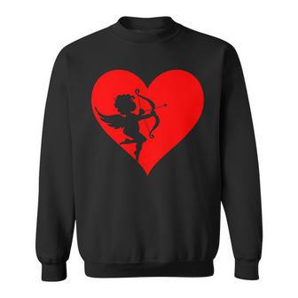 Cupid With Bow And Arrow Fun Love Heart Sweatshirt - Geschenkecke