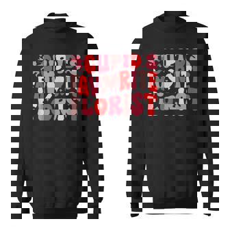 Cupid's Favorite Florist Retro Valentine's Day Aesthetic Sweatshirt | Mazezy