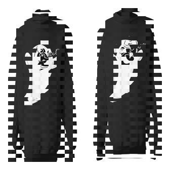 Cute Cartoon Ghost Pug Costume Easy Dog Halloween Sweatshirt - Monsterry