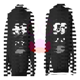 Cute Face Monster Head Ghost Cartoon Halloween Idea Sweatshirt - Monsterry