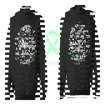 Cute Green Ribbon Support Squad Duchenne Muscular Dystrophy Sweatshirt - Monsterry