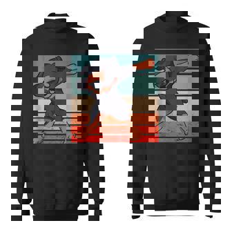 Cute Rottweiler Puppy Dab Dance Move Cartoon Energetic Fun Tank Top Sweatshirt - Monsterry