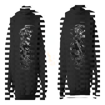 Cyberpunk Grim Reaper Con Guitarra Eléctrica Rock Heavy Metal Camisa de entrenamiento - Regaloses