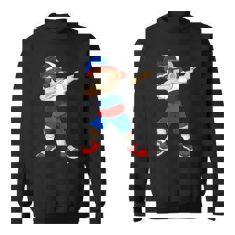 Dabbing Boy Russian Russia Flag Kids Dab Dance Sweatshirt - Monsterry