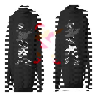 Dabbing Boy Trinidad And Tobago Flag Kids Dab Dance Sweatshirt - Monsterry