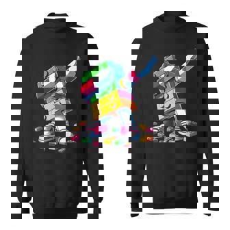 Dabbing Building Blocks Brick Toy Dab Dance Kids Boys & Men Sweatshirt - Monsterry