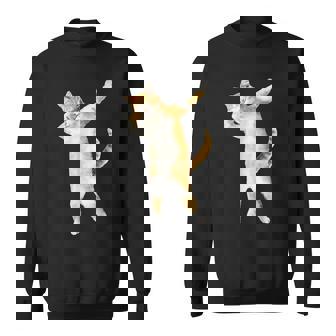 Dabbing Cat Kitten Dab Tee Cool Dance Kitty Sweatshirt - Monsterry