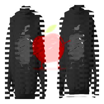 Dabbing Red Apple Dab Dancing Fruit Sweatshirt - Geschenkecke