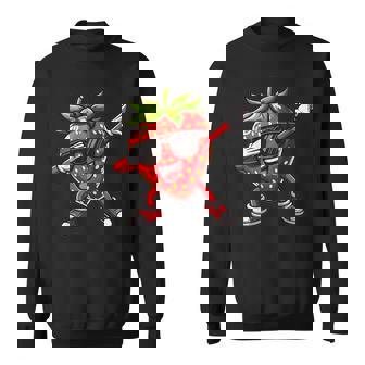 Dabbing Red Strawberry Red Berry With Strawberry Sweatshirt - Geschenkecke