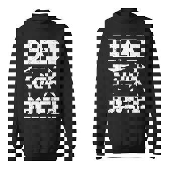 Dad Of Both Gymnastics Baseball Dad Sweatshirt - Monsterry