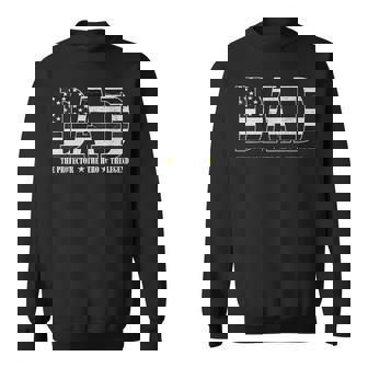 Dad The Protector Hero Legend American Flag Dad Father's Day Sweatshirt - Thegiftio UK