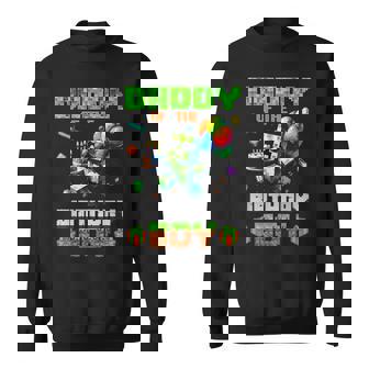 Daddy Of The Birthday Boy Party Video Gamer Pixel Number Sweatshirt | Seseable UK