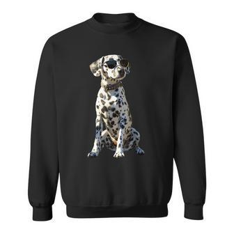 Dalmatian With Sunglasses Dogs I Love Dalmatian Sweatshirt - Geschenkecke