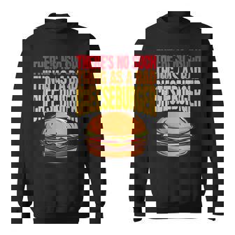 Damen Kein Schlechtes Cheeseburger Lustiges Junk Food Mit-Ausschnitt Sweatshirt - Seseable