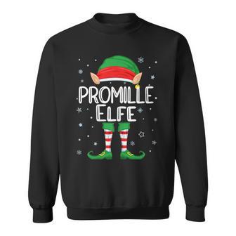 Damen Promille Elfe Kostüm Weihnachten Partnerlook Feiern Lustig Sweatshirt - Geschenkecke