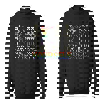 Dare To Be Yourself Skeleton Dab Gay Pride LGBTQ Dance Sweatshirt - Monsterry