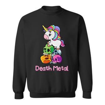 Death Metal Unicorn Cute Rock Metal Emo Alternative Sweatshirt - Geschenkecke