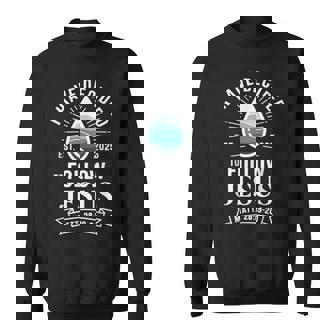 I Have Decided To Follow Jesus Baptism -Adults Black Small Modern Religious Theme Straight Fit Sweatshirt - Monsterry