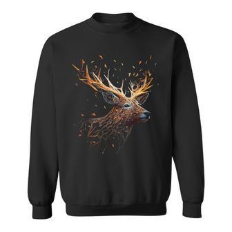 Deer Animal Motif Elk Forest Animal Print Deer Sweatshirt - Geschenkecke