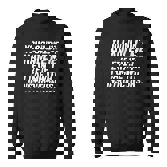 Graphique Humoristique Avec Citation Sarcastique Handle Me Sweater e - Cadeauxyz
