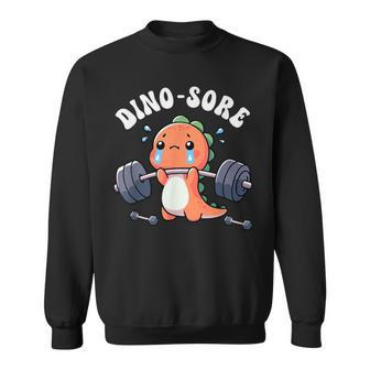 Dino Sore Gym Workout Fitness Weights Dinosaur Gym Sweatshirt - Geschenkecke