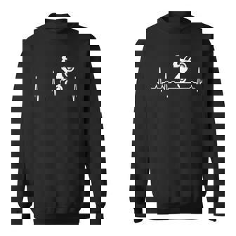 Dirt Bike Heartbeat EKG Motocross Race Riders Men Sweatshirt - Monsterry