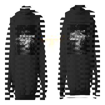 Distressed Drapeau Américain Aigleolant Noir Sweater e - Cadeauxyz