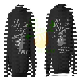 Divertida Con Texto Eat Sleep Repeat Camisa de entrenamiento - Regaloses